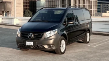 Mercedes passenger van used for group California wine tours transportation services and field trip travel.