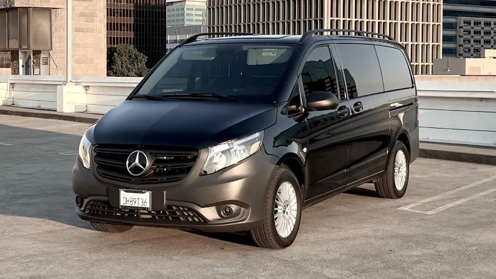 Mercedes passenger van used for group California wine tours transportation services and field trip travel.
