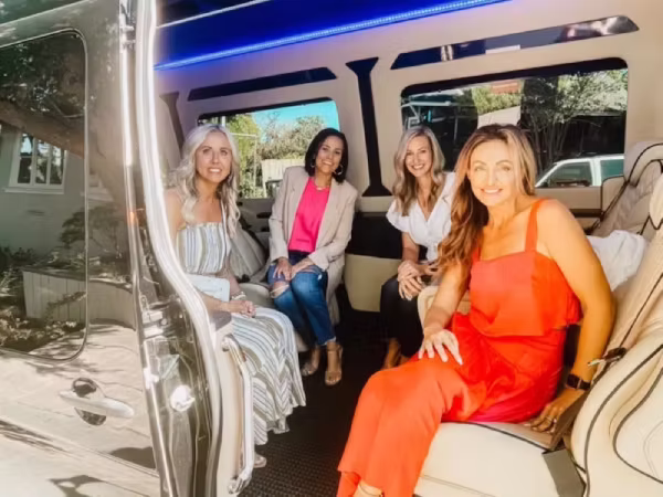 Enjoying a luxury wine tour together