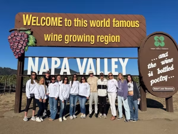 Group posing at the Napa Valley